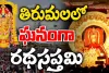 Tirumala News :తిరుమలలో రథసప్తమికి ఘనంగా ఏర్పాట్లు